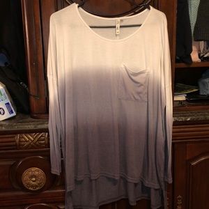 Long sleeve ombré sweater